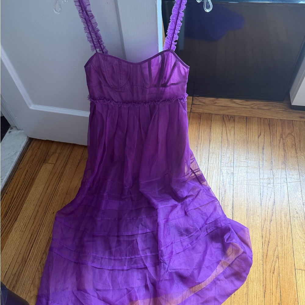 Ulla Johnson Purple Midi Dress